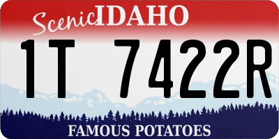 ID license plate 1T7422R