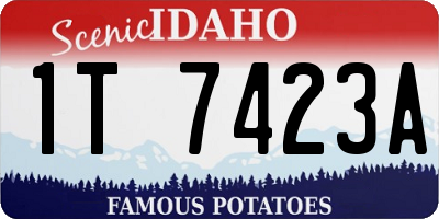 ID license plate 1T7423A