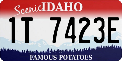 ID license plate 1T7423E