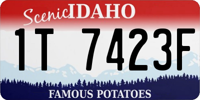 ID license plate 1T7423F