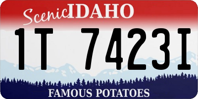 ID license plate 1T7423I