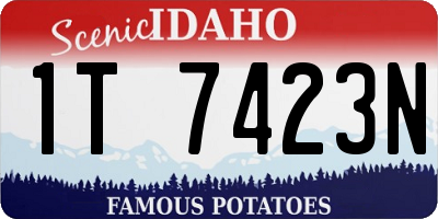 ID license plate 1T7423N