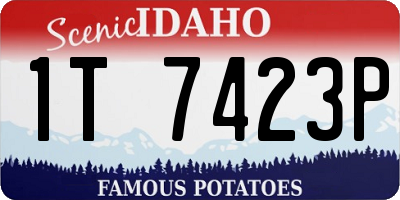 ID license plate 1T7423P