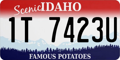 ID license plate 1T7423U