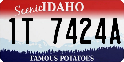ID license plate 1T7424A