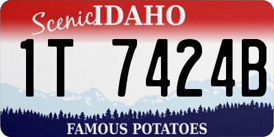 ID license plate 1T7424B