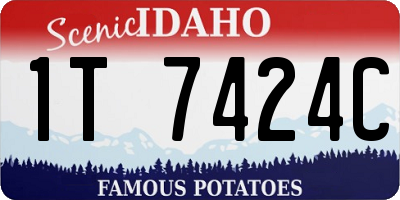 ID license plate 1T7424C