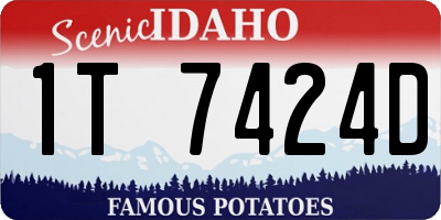 ID license plate 1T7424D