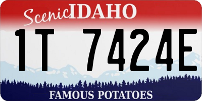 ID license plate 1T7424E