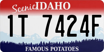 ID license plate 1T7424F