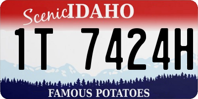 ID license plate 1T7424H