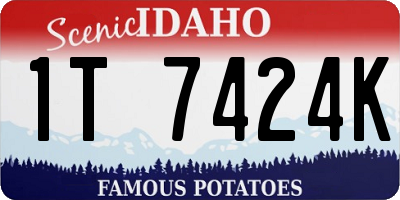 ID license plate 1T7424K