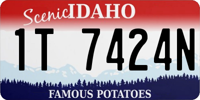 ID license plate 1T7424N