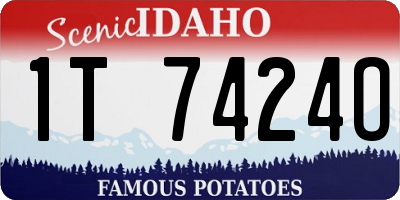 ID license plate 1T7424O