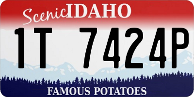 ID license plate 1T7424P