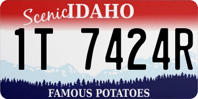 ID license plate 1T7424R