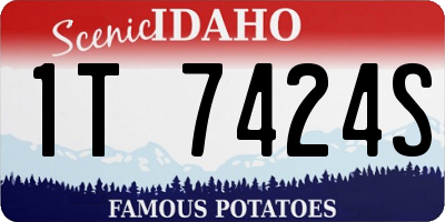 ID license plate 1T7424S