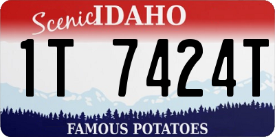 ID license plate 1T7424T