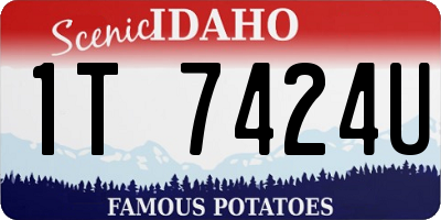ID license plate 1T7424U