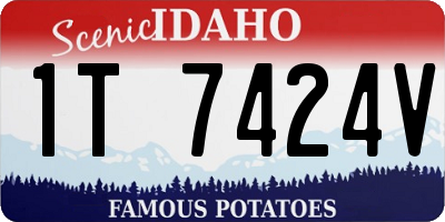 ID license plate 1T7424V