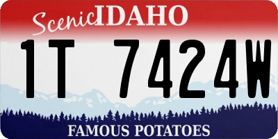 ID license plate 1T7424W