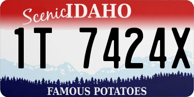 ID license plate 1T7424X