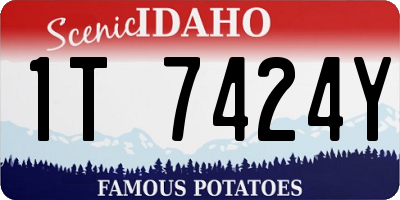 ID license plate 1T7424Y