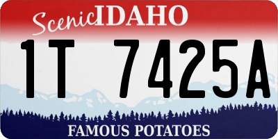 ID license plate 1T7425A