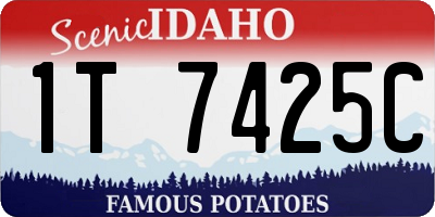 ID license plate 1T7425C