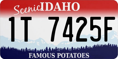 ID license plate 1T7425F