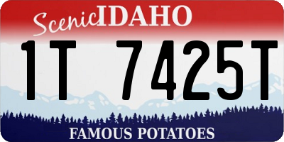 ID license plate 1T7425T