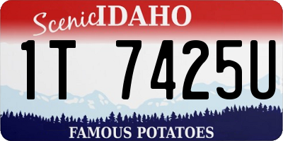 ID license plate 1T7425U
