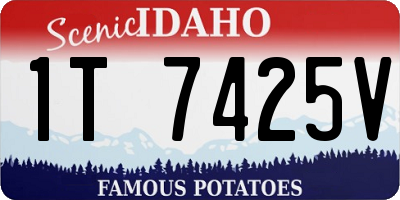 ID license plate 1T7425V