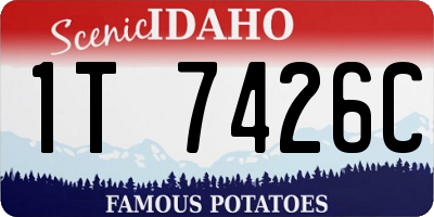 ID license plate 1T7426C