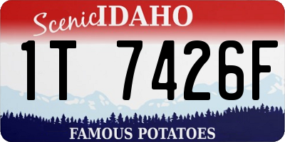 ID license plate 1T7426F