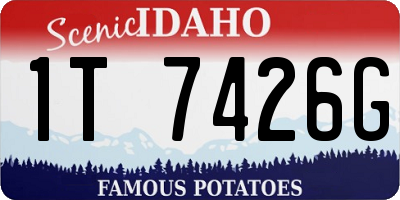 ID license plate 1T7426G