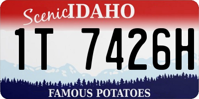 ID license plate 1T7426H