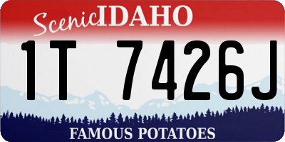 ID license plate 1T7426J
