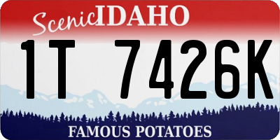 ID license plate 1T7426K