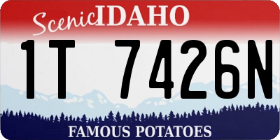 ID license plate 1T7426N
