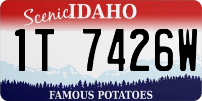ID license plate 1T7426W
