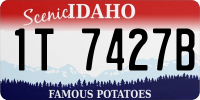 ID license plate 1T7427B