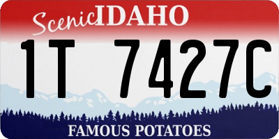 ID license plate 1T7427C