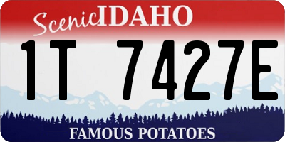 ID license plate 1T7427E