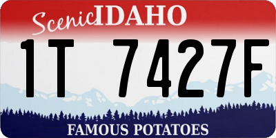 ID license plate 1T7427F