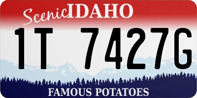 ID license plate 1T7427G
