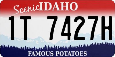 ID license plate 1T7427H