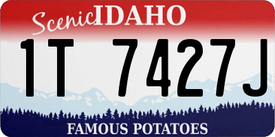 ID license plate 1T7427J