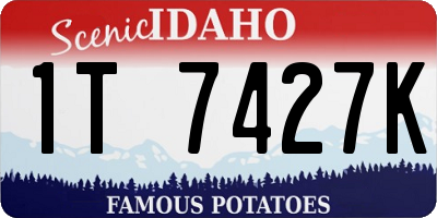 ID license plate 1T7427K
