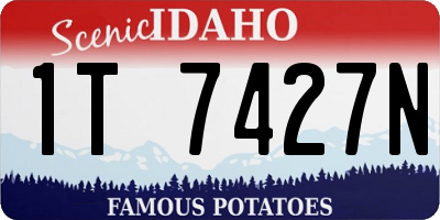 ID license plate 1T7427N